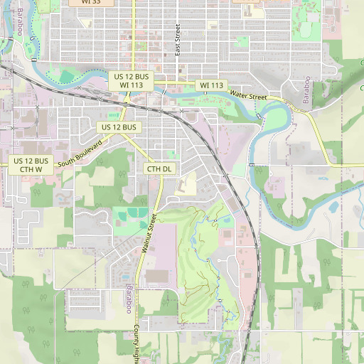 OpenStreetMap map of Al Behrman Elementary School, WI