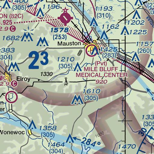 FAA VFR chart of Spring Creek, WI