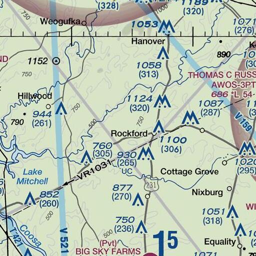 FAA VFR chart of Pond Mine, AL