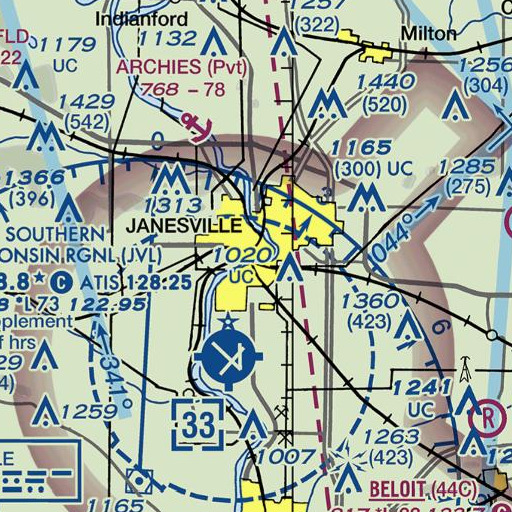 FAA VFR chart of Wilson Elementary School, WI
