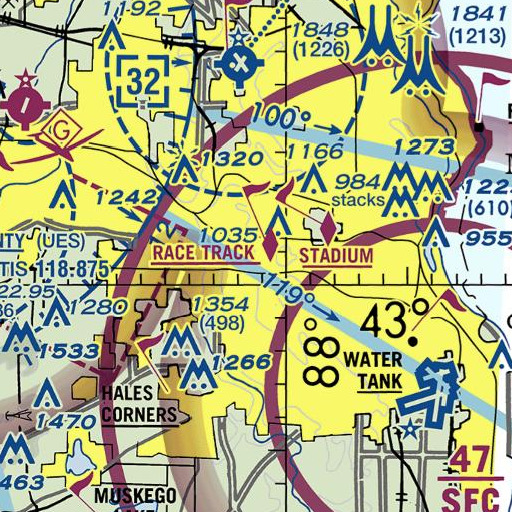 FAA VFR chart of Wilson Elementary School, WI