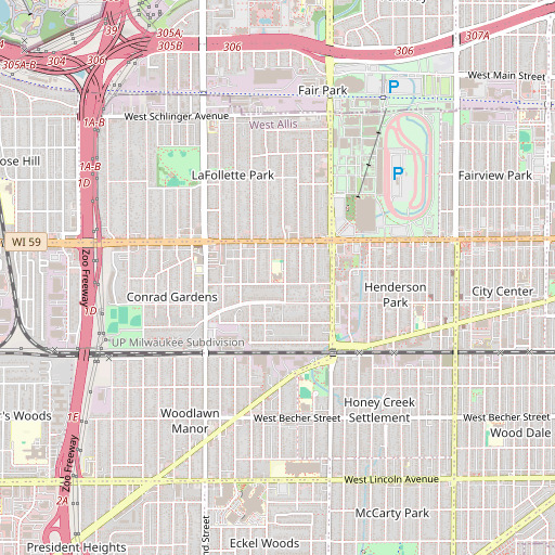 OpenStreetMap map of Wilson Elementary School, WI