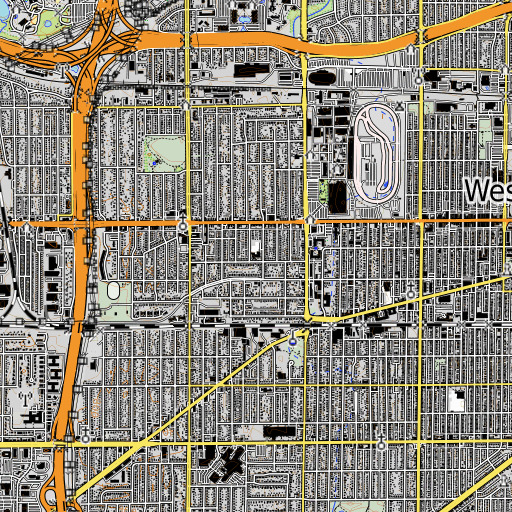 OpenTopoMap map of Wilson Elementary School, WI