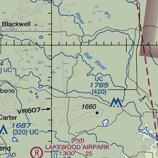FAA VFR chart of Cloud Lake, WI