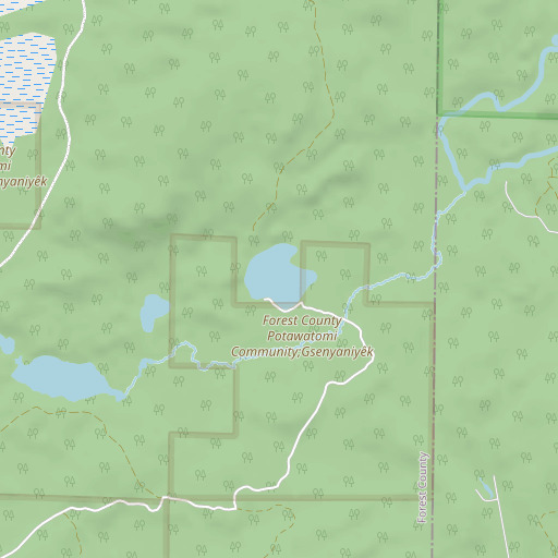 OpenStreetMap map of Cloud Lake, WI