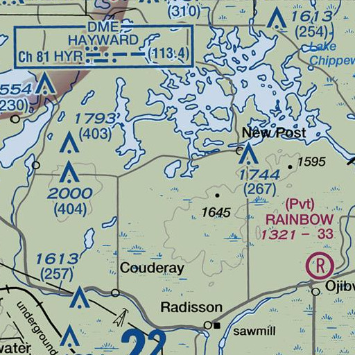 FAA VFR chart of Pipestone Creek, WI