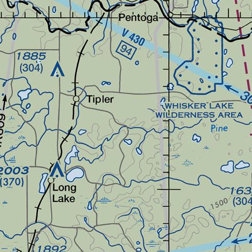 FAA VFR chart of Chipmunk Creek, WI