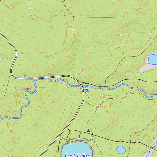 OpenTopoMap map of Chipmunk Creek, WI