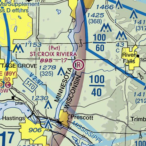FAA VFR chart of Kinnickinnic River, WI