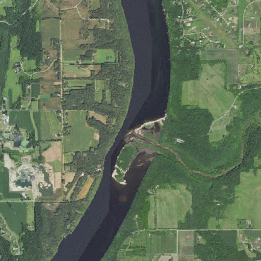 Aerial imagery of Kinnickinnic River, WI