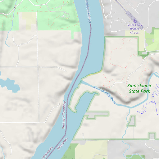 OpenStreetMap map of Kinnickinnic River, WI