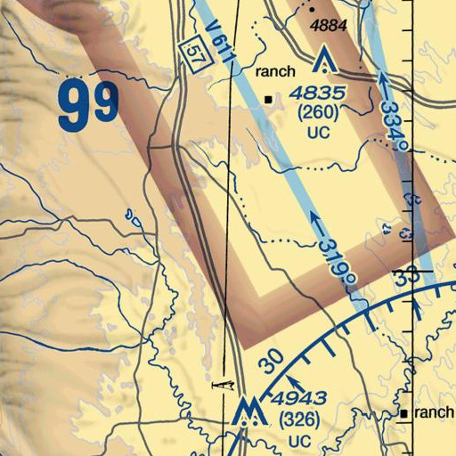 FAA VFR chart of Bates Draw, WY