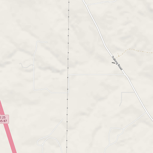 OpenStreetMap map of Bates Draw, WY