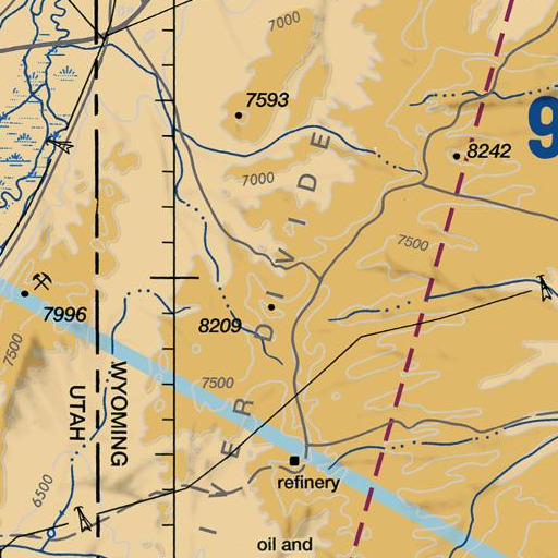 FAA VFR chart of Bridger Basin, WY