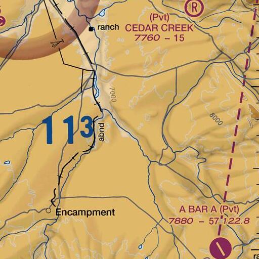 FAA VFR chart of Harrison Creek, WY