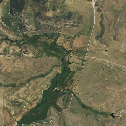 Aerial imagery of Lindgren Spring Creek, WY
