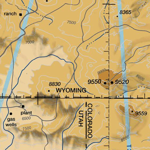 FAA VFR chart of Lizzie Spring Creek, WY