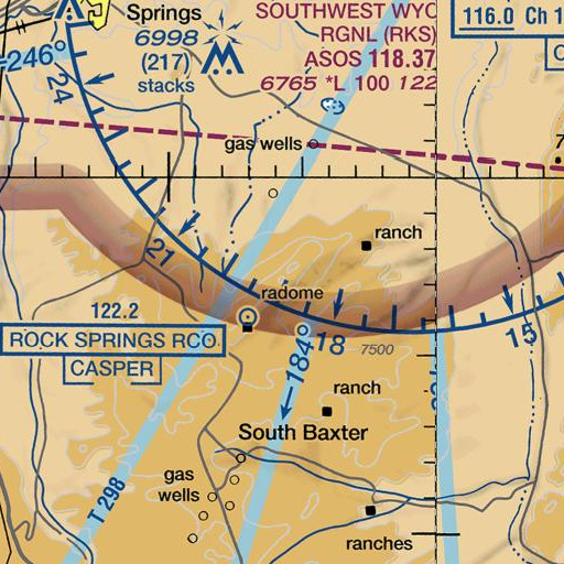 FAA VFR chart of Quaking Asp Mountain, WY