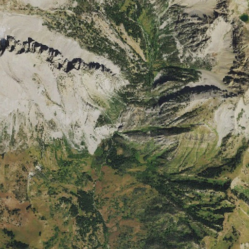 Aerial imagery of Shoal Falls, WY