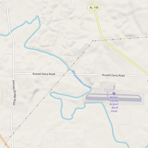 OpenStreetMap map of Harris Bridge, AL
