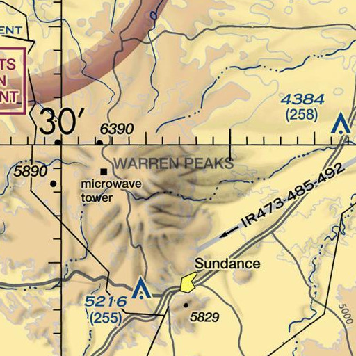 FAA VFR chart of Big Flat Spring, WY