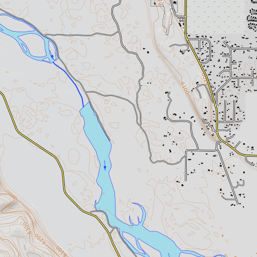 OpenTopoMap map of Crane Creek, WY