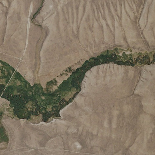 Aerial imagery of Fish Creek, WY