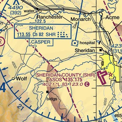 FAA VFR chart of Hammel Draw, WY