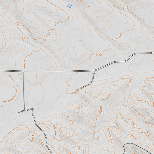 OpenTopoMap map of Hammel Draw, WY