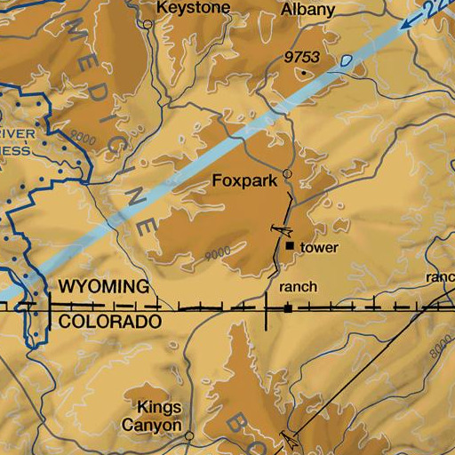 FAA VFR chart of Hay Park, WY