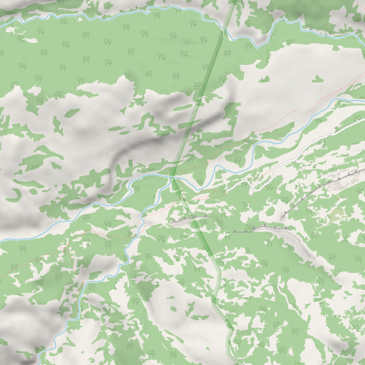 OpenStreetMap map of Hoodoo Creek, WY