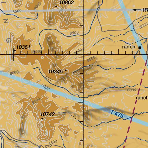 FAA VFR chart of Horse Mountain, WY