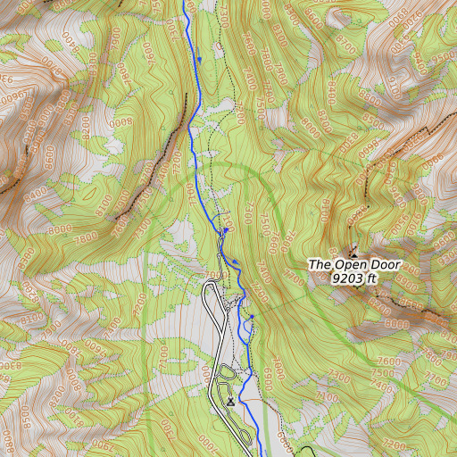 OpenTopoMap map of Hot Spring, WY