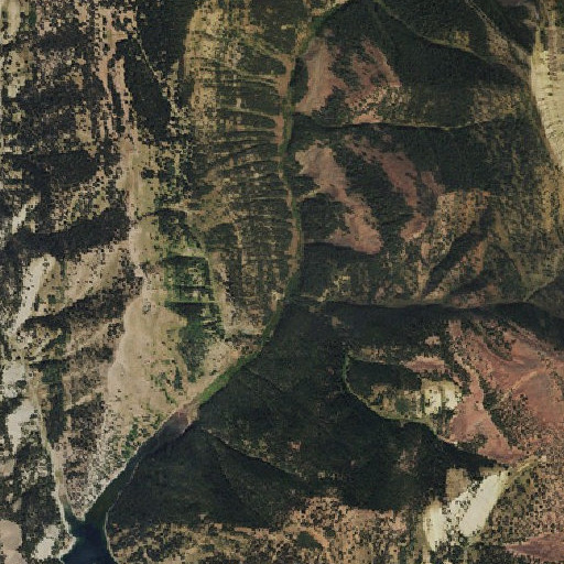 Aerial imagery of Isabel Creek, WY