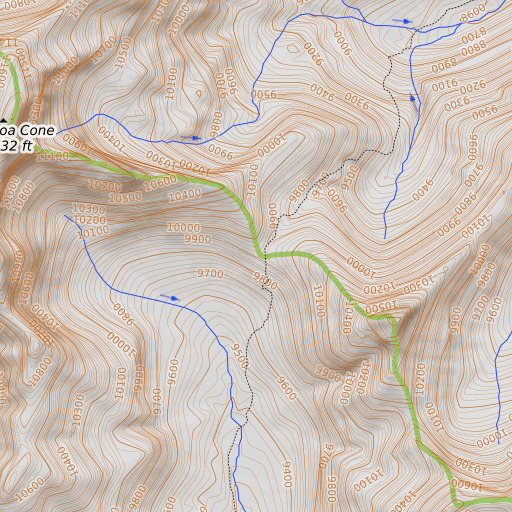 OpenTopoMap map of Ishawooa Pass, WY