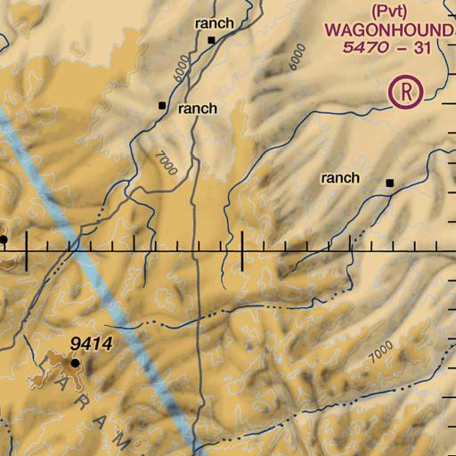 FAA VFR chart of Jackson Creek, WY