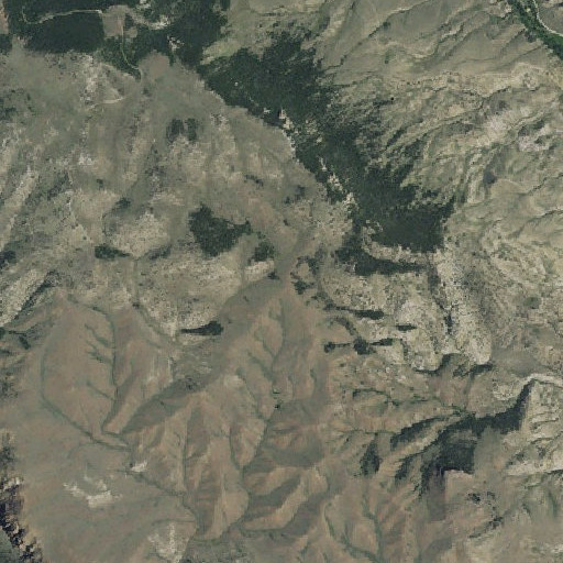 Aerial imagery of Logan Mountain, WY