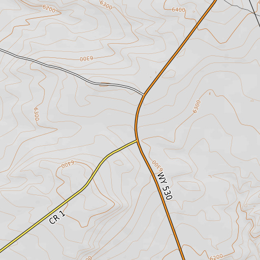 OpenTopoMap map of McKinnon Junction, WY