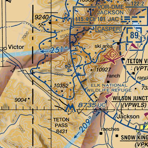 FAA VFR chart of Moose Meadows, WY
