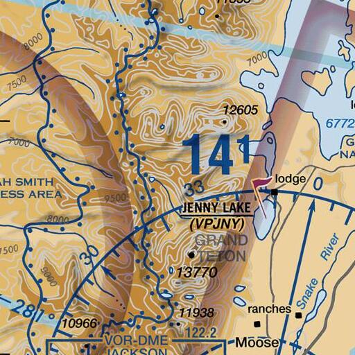 FAA VFR chart of Paintbrush Divide, WY