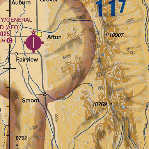 FAA VFR chart of Red Top Mountain, WY