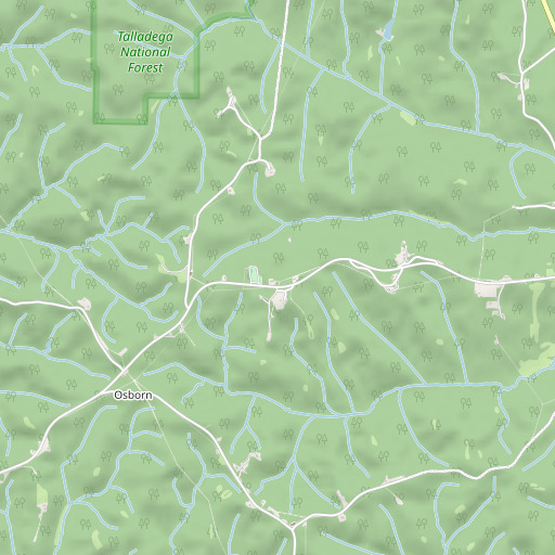 OpenStreetMap map of Oak Grove School, AL
