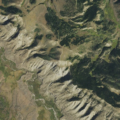 Aerial imagery of Sunday Peak, WY
