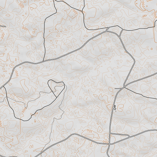OpenTopoMap map of Persimmon Creek, AL