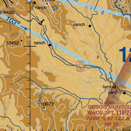 FAA VFR chart of Wind River Ranch, WY