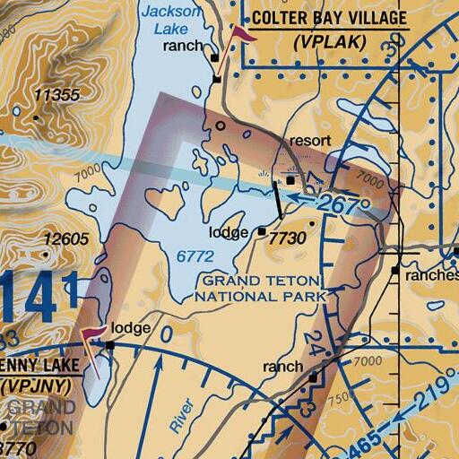 FAA VFR chart of Donoho Point, WY