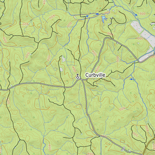 OpenTopoMap map of Springhill Church, AL