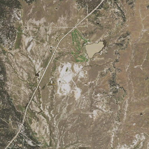 Aerial imagery of Upton Dam, WY