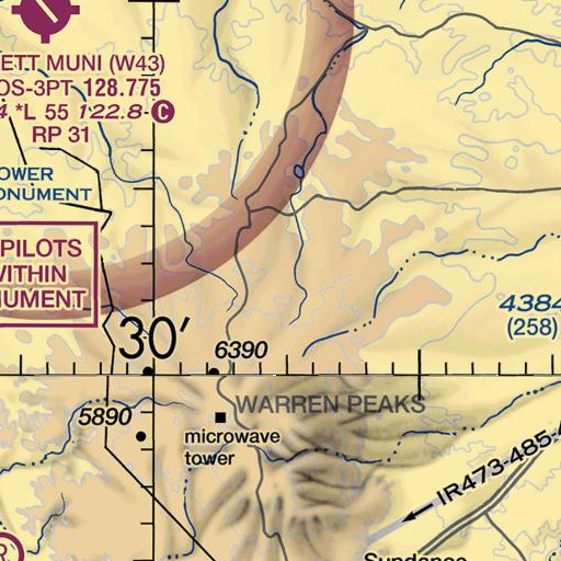 FAA VFR chart of Togus Spring, WY