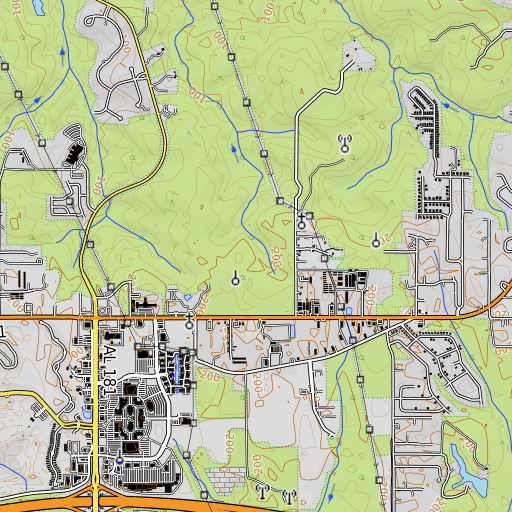 OpenTopoMap map of WMPV-TV (Mobile), AL